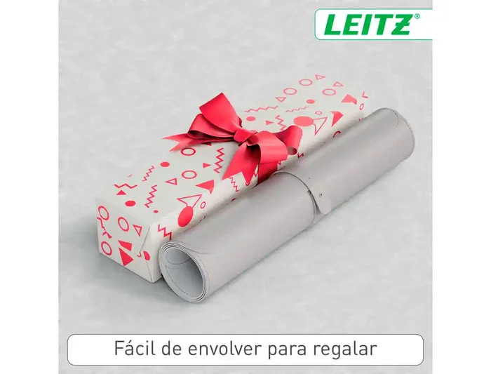 Leitz Alfombrilla de Escritorio Grande 80x40 cm Gris Claro, Protector de Escritorio Impermeable y Fácil de Limpiar, Compatible con Ratones Ópticos y Láser