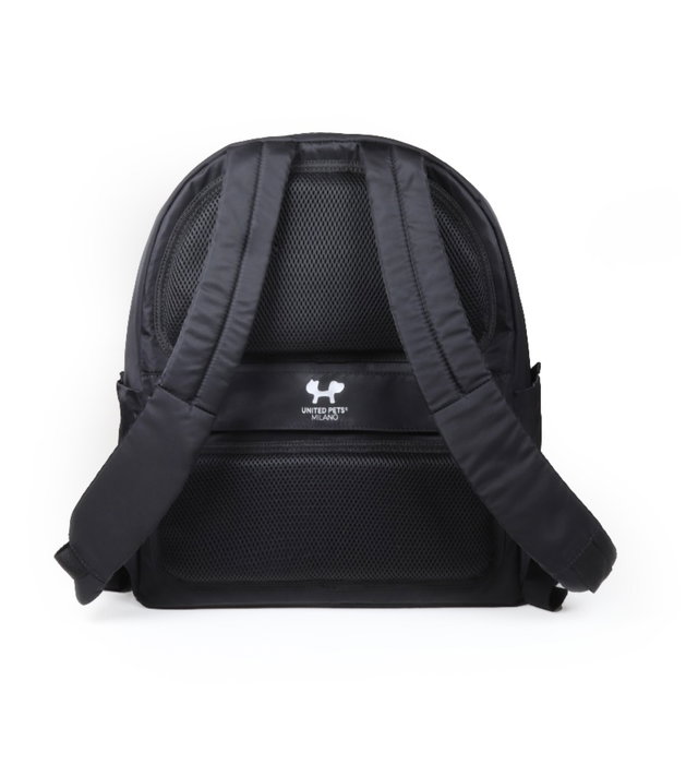 United Pets Urban Reverse Backpack Eco Mochila Transportín Perros Negra Rosa 7kg Tejido Reciclado
