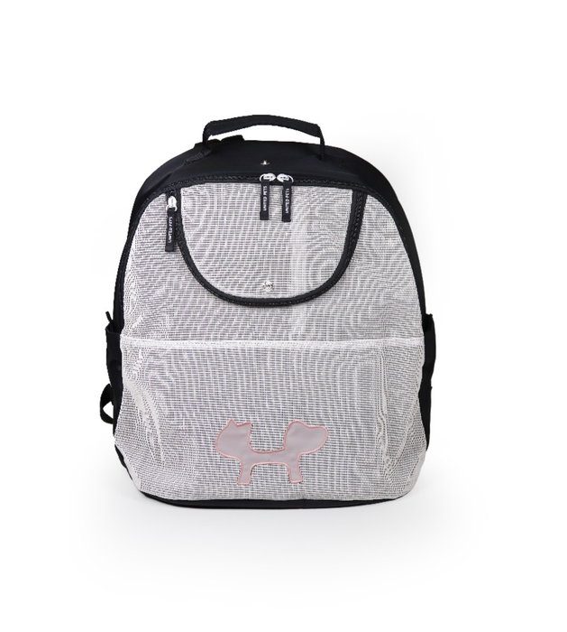 United Pets Urban Reverse Backpack Eco Mochila Transportín Perros Negra Rosa 7kg Tejido Reciclado