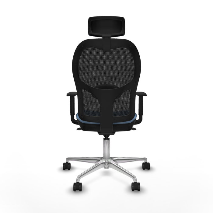 PIQUERAS Y CRESPO Silla de oficina Jorquera con mecanismo Sincro, tela Azul cielo y malla Negro PIQUERAS Y CRESPO Silla de oficina Jorquera con mecanismo Sincro, tela Azul cielo y malla Negro
