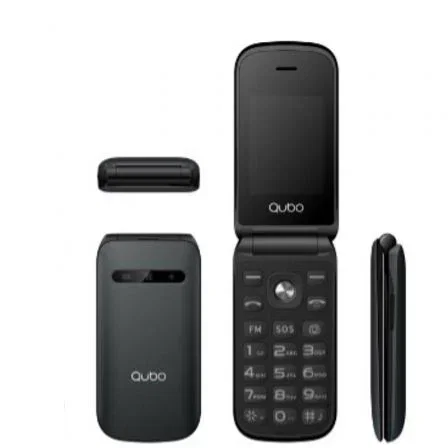 Qubo Teléfono Móvil X-209 4G para Personas Mayores Negro 4G GSM 900/1800 Wsdma 900/1200 Lte B1/3/7/20 Display TFT LCD Pantalla 2,4" QVGA