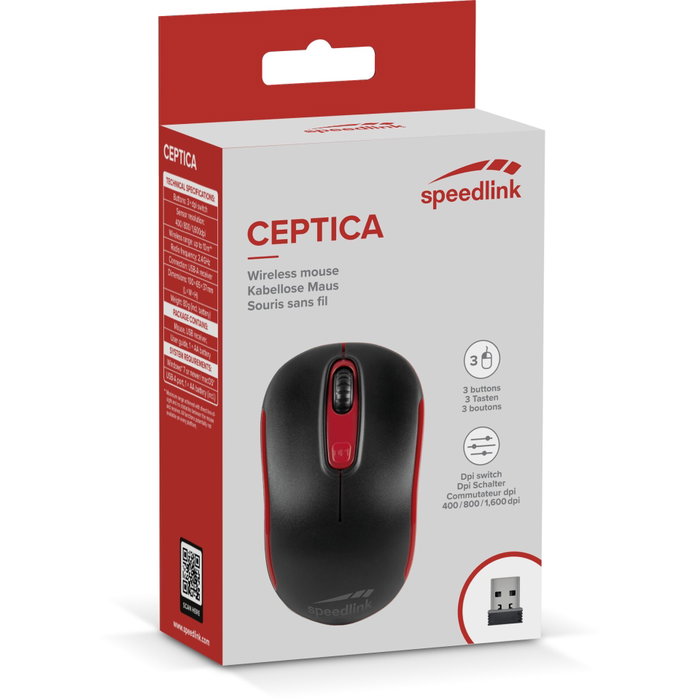 Speedlink CEPTICA Mouse Wireless negro-rojo Speedlink CEPTICA Mouse Wireless negro-rojo