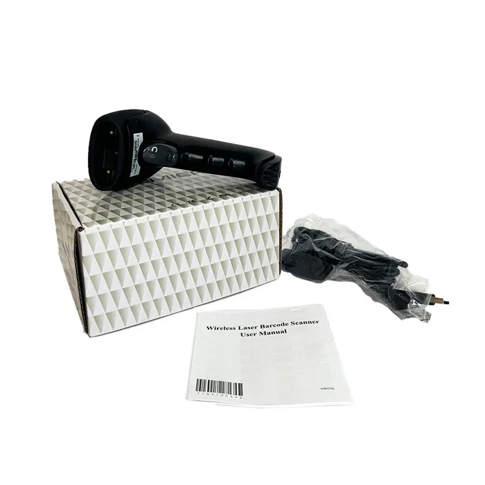 Premier MS3-1D RF - Lector de Códigos de Barras Portátil 1D Láser, Inalámbrico por Radiofrecuencia y USB, Batería de Litio, Negro