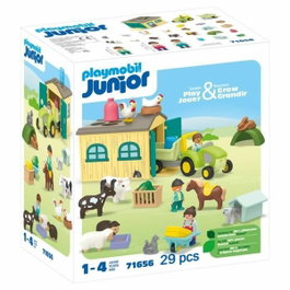 Playmobil Junior Tractor agrícola y animales