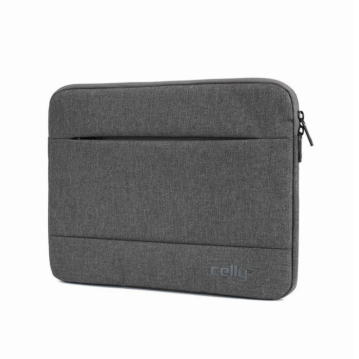 Celly NOMADSLEEVEGR Funda para Portátil 33.8 cm (13.3") Gris - Poliéster, Compartimento para Tableta, Resistente a Polvo, Rayones y Salpicaduras