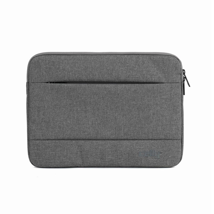 Celly NOMADSLEEVEGR Funda para Portátil 33.8 cm (13.3") Gris - Poliéster, Compartimento para Tableta, Resistente a Polvo, Rayones y Salpicaduras