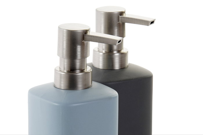 DKD Home Decor Dosificador Gres y ABS Gris Oscuro Gris Claro 19 x 7 cm (6 Unidades) DKD Home Decor Dosificador Gres y ABS Gris Oscuro Gris Claro 19 x 7 cm (6 Unidades)