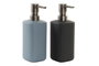 DKD Home Decor Dosificador Gres y ABS Mate Surtido de 2 Colores Pack de 6
