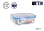 Quttin Fiambrera Rectangular 2 Compartimentos 18.3 x 14 x 6.3 cm 580 cc (6 Unidades)