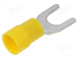 ERKO Terminal de horquilla aislada M6 amarilla para 4÷6mm²