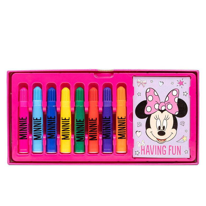 Cerdá Set Papelería Coloreable Maletín Minnie Disney Rosa