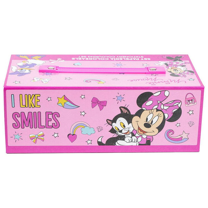 Cerdá Set Papelería Coloreable Maletín Minnie Disney Rosa