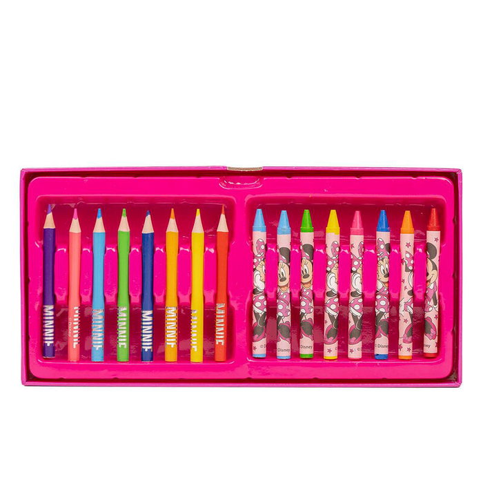 Cerdá Set Papelería Coloreable Maletín Minnie Disney Rosa