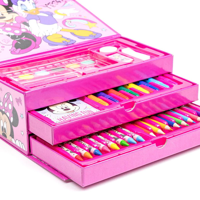 Cerdá Set Papelería Coloreable Maletín Minnie Disney Rosa