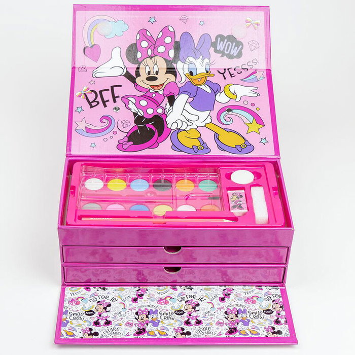 Cerdá Set Papelería Coloreable Maletín Minnie Disney Rosa