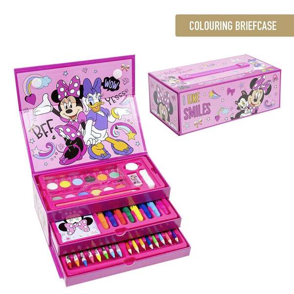 Cerdá Set Papelería Coloreable Maletín Minnie para Niños de 2 a 8 Años