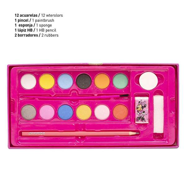 Cerdá Set Papelería Coloreable Maletín Minnie para Niños de 2 a 8 Años