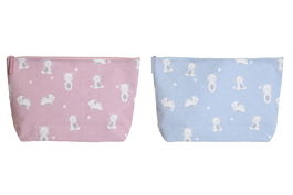 DKD Home Decor Neceser Sweet Baby 23 Rosa Azul 8 x 21 x 33 cm (2 Unidades) Impermeable