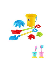 Marbueno Conjunto Cubo con Accesorios Color Amarillo 47x17 cm Playa MARBUENO SUMMER 10551AM