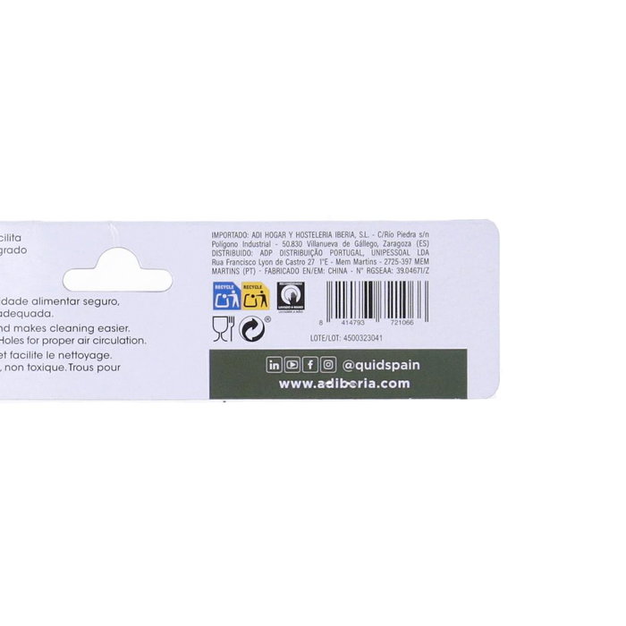 Almohadilla Cuadrada Freidora Naturalia Quid 18,7 cm (12 Unidades)