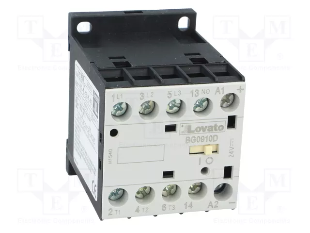LOVATO ELECTRIC Contactor BG 3-polar 9A 24VDC