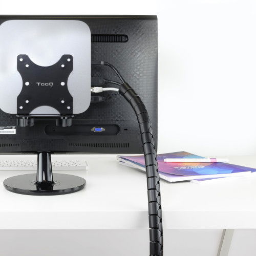 Nano Cable Organizador de Cables en Espiral 10.36.0002-BK Flexible Negro 25 mm 2 m