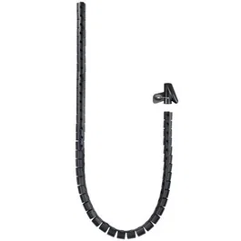 Nano Cable Organizador de Cables en Espiral 10.36.0002-BK Flexible Negro 25 mm 2 m