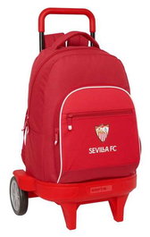 Safta Mochila Grande con Ruedas Compacta Evolutiva Extensible y Resistente Sevilla FC 33x45x22 cm