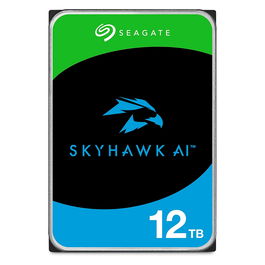 Seagate Skyhawk AI 12TB HDD SATA 6Gb/s 512MB cache 3.5" CMR Helium - Unidad de Disco Duro para Videovigilancia Optimizada con IA