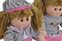 DKD Home Decor Set de 2 Muñecas de Peluche con Gorra, Rosa y Lila