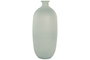 DKD Home Decor Jarrón de Cristal Reciclado Glaseado Azul Celeste 19x19x45 cm