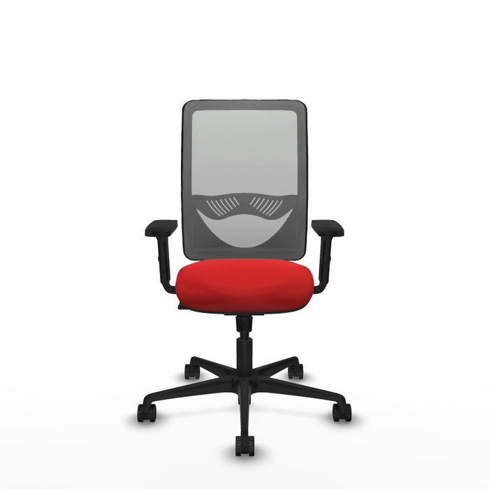 PIQUERAS Y CRESPO Silla de oficina Zulema Rojo y Gris con mecanismo Sincro PIQUERAS Y CRESPO Silla de oficina Zulema Rojo y Gris con mecanismo Sincro
