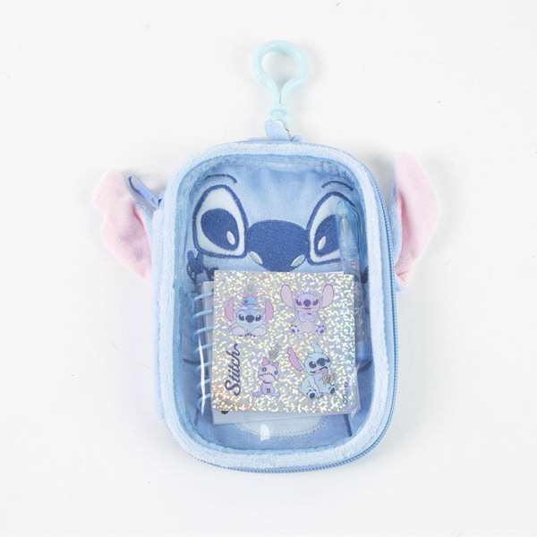 Set de papelería peluche Stitch 11.5 x 17 x 3 cm - Azul claro