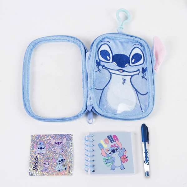 Set de papelería peluche Stitch 11.5 x 17 x 3 cm - Azul claro