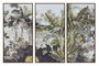 DKD Home Decor Set de 3 Cuadros Tropicales en Lienzo 180x120 cm