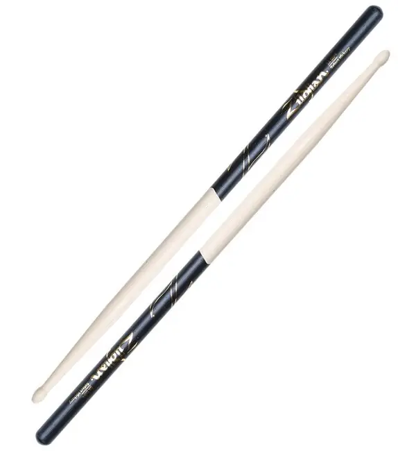 Zildjian Baquetas 5A Hickory Dip Natural Negro Hickory Diámetro .560" Longitud 16"