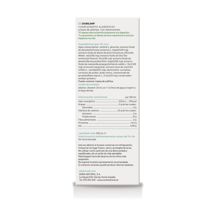 Soria Natural Durilimp 250 ml Soria Natural Durilimp 250 ml