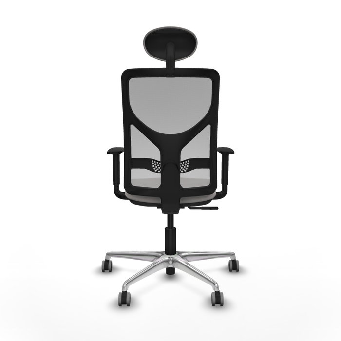 PIQUERAS Y CRESPO Silla de oficina Motilla con mecanismo Sincro, Blanco y Gris