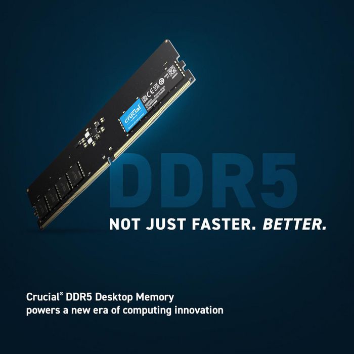 Crucial CT32G56C46U5 Memoria DDR5 32 GB 5600 MHz CL46 Crucial CT32G56C46U5 Memoria DDR5 32 GB 5600 MHz CL46