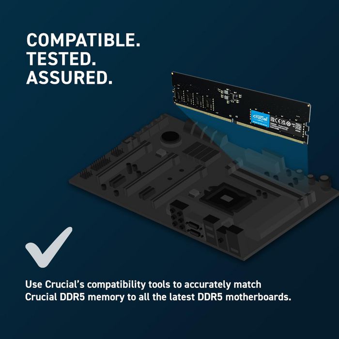 Crucial CT32G56C46U5 Memoria DDR5 32 GB 5600 MHz CL46 Crucial CT32G56C46U5 Memoria DDR5 32 GB 5600 MHz CL46