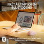 Logitech M240 Silent Ratón Bluetooth Inalámbrico Silencioso, 90% Menos Ruido, 18 Meses Batería, Ambidestro, para Windows, macOS, iPadOS, Android, Chromebook - Graphite/Rosa/Blanco