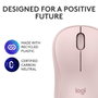 Logitech M240 Silent Ratón Bluetooth Inalámbrico Silencioso, 90% Menos Ruido, 18 Meses Batería, Ambidestro, para Windows, macOS, iPadOS, Android, Chromebook - Graphite/Rosa/Blanco