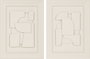 DKD Home Decor Cuadro Lienzo Abstracto 3D Beige Set de 4