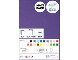 Innspiro Goma EVA lila fuerte láminas adhesivas 20x30cm x 2mm (20 unidades)