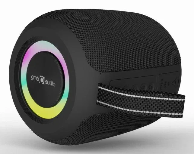 Gembird Altavoz Portátil Bluetooth 8 W con Efectos LED RGB Negro