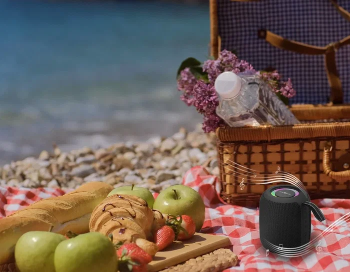 Gembird Altavoz Portátil Bluetooth 8 W con Efectos LED RGB Negro