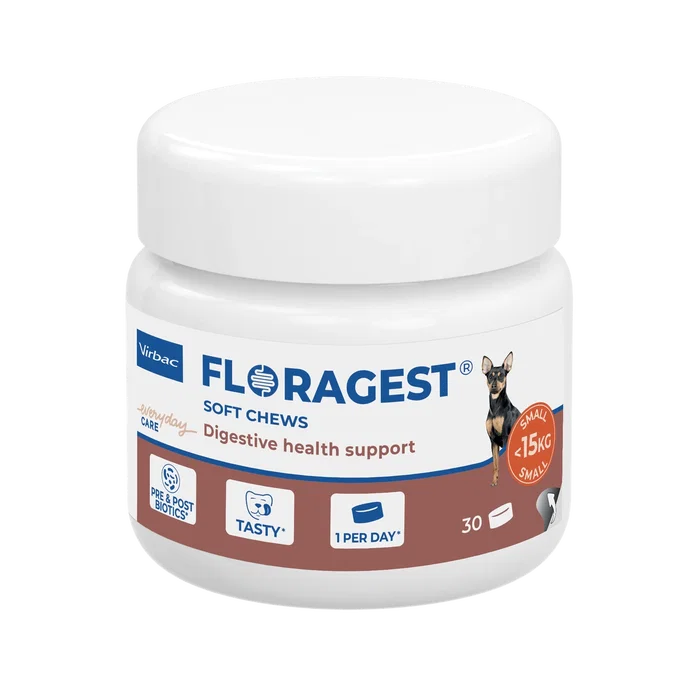 Virbac Floragest Soft Chews para Perros <15kg 30 unidades Virbac Floragest Soft Chews para Perros <15kg 30 unidades