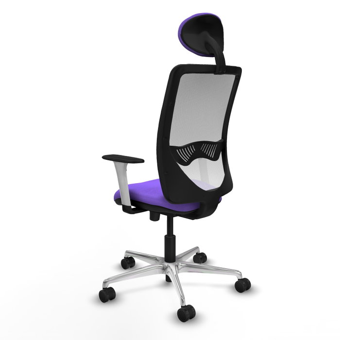 PIQUERAS Y CRESPO Silla de oficina Zulema con mecanismo Sincro/Traslack, Lila y Blanco PIQUERAS Y CRESPO Silla de oficina Zulema con mecanismo Sincro/Traslack, Lila y Blanco