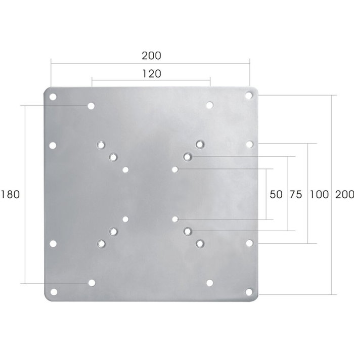 Neomounts Placa adaptadora VESA FPMA-VESA200 22-42 pulgadas Plata Neomounts Placa adaptadora VESA FPMA-VESA200 22-42 pulgadas Plata