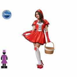 Atosa Disfraz M5 Mujer Adulto Sexy de Caperucita Roja Tallas XS-S